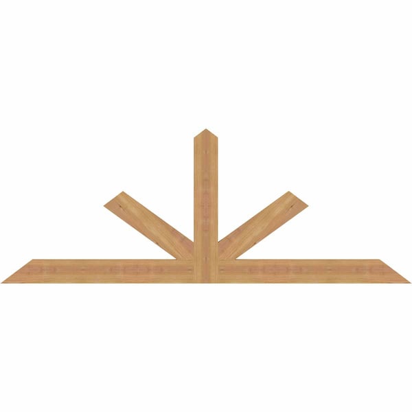 Ekena Millwork Saratoga Smooth Timber Gable Bracket, Western Red Cedar, 60"W x 22"H x 1 1/2"D x 3 1/2"F, 9/12 Pitch GBW060X22X0204SAR00SWR - main